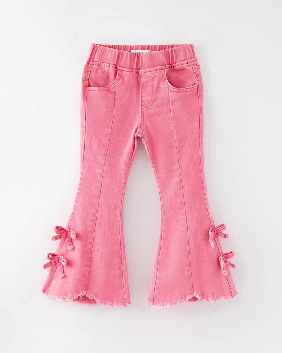 pink bow flared jeans A Touch of Magnolia Boutique