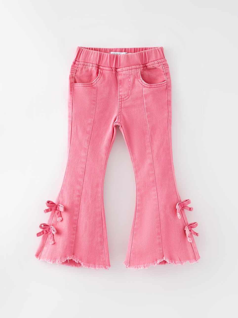 pink bow flared jeans A Touch of Magnolia Boutique