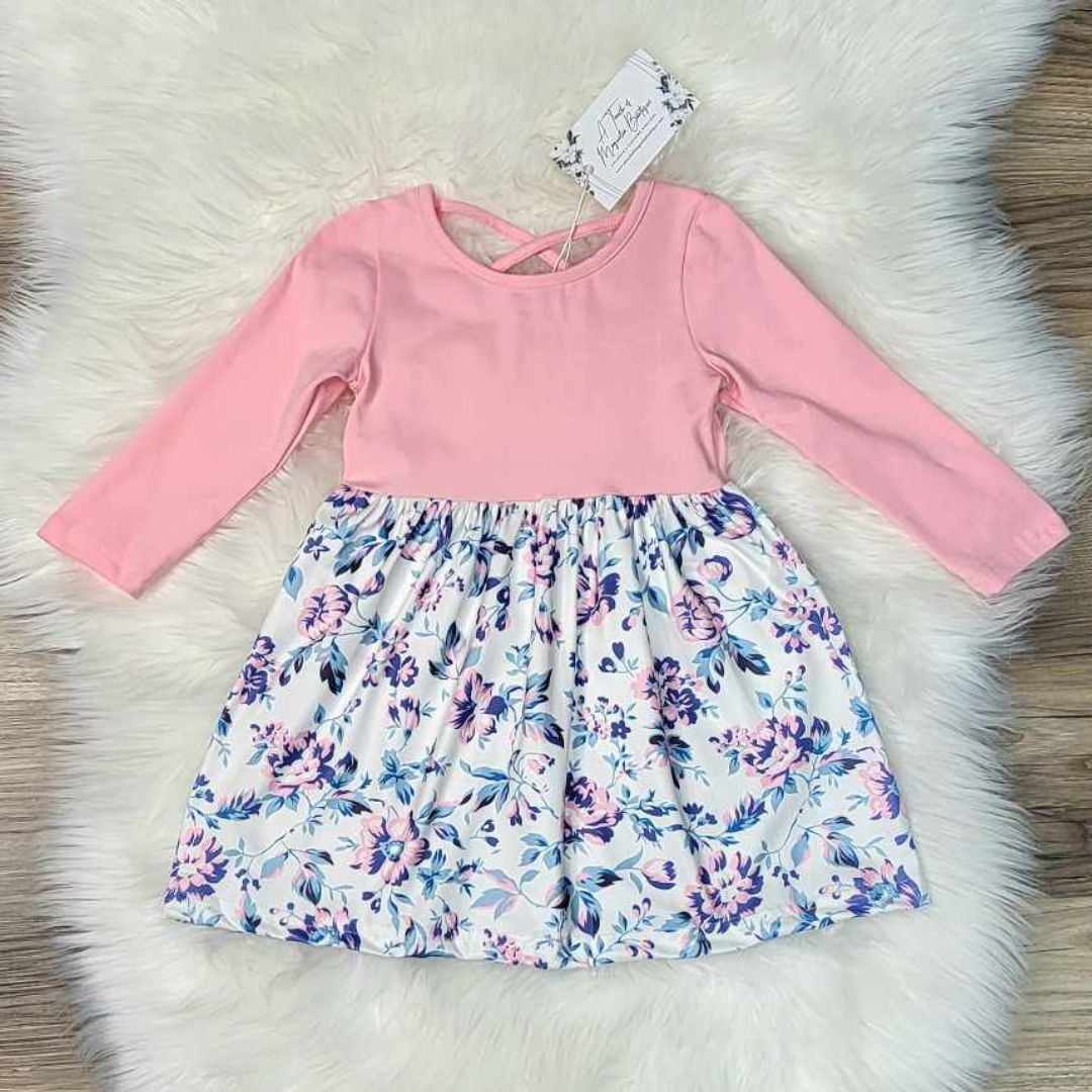 Pink and Lilac Floral Dress A Touch of Magnolia Boutique