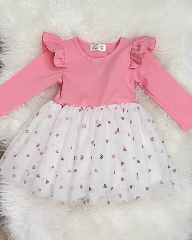 Pink Hearts Tulle Dress A Touch of Magnolia Boutique