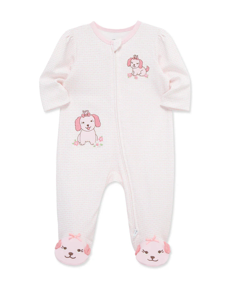 Pink Puppy Footie/ Sleep/Play Zippie A Touch of Magnolia Boutique