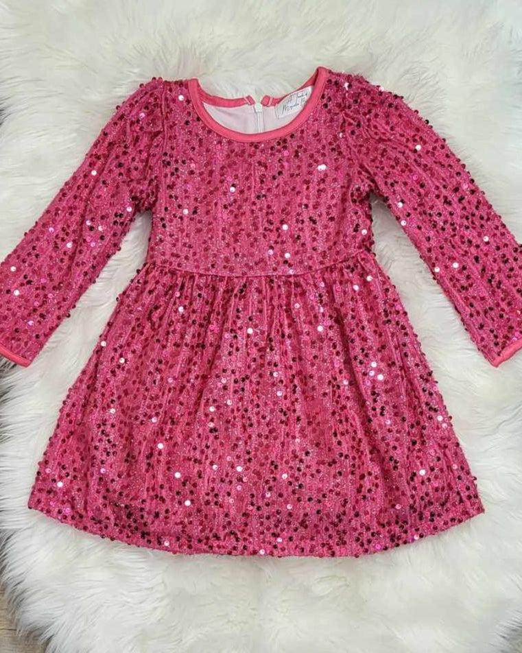 Pink Sequin Special Occasion dress A Touch of Magnolia Boutique