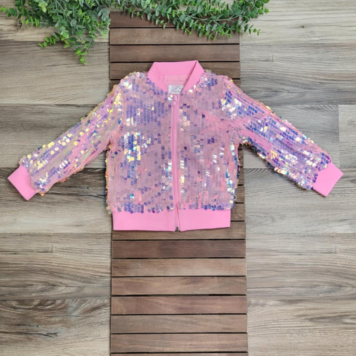 Pink Iridescent Sequin Jacket A Touch of Magnolia Boutique