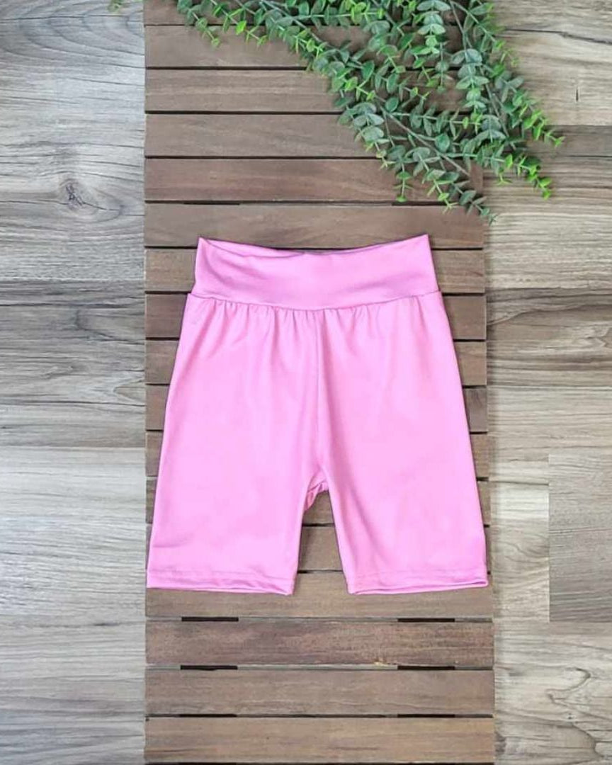 Pink Biker Shorts with Yoga Waistband A Touch of Magnolia Boutique