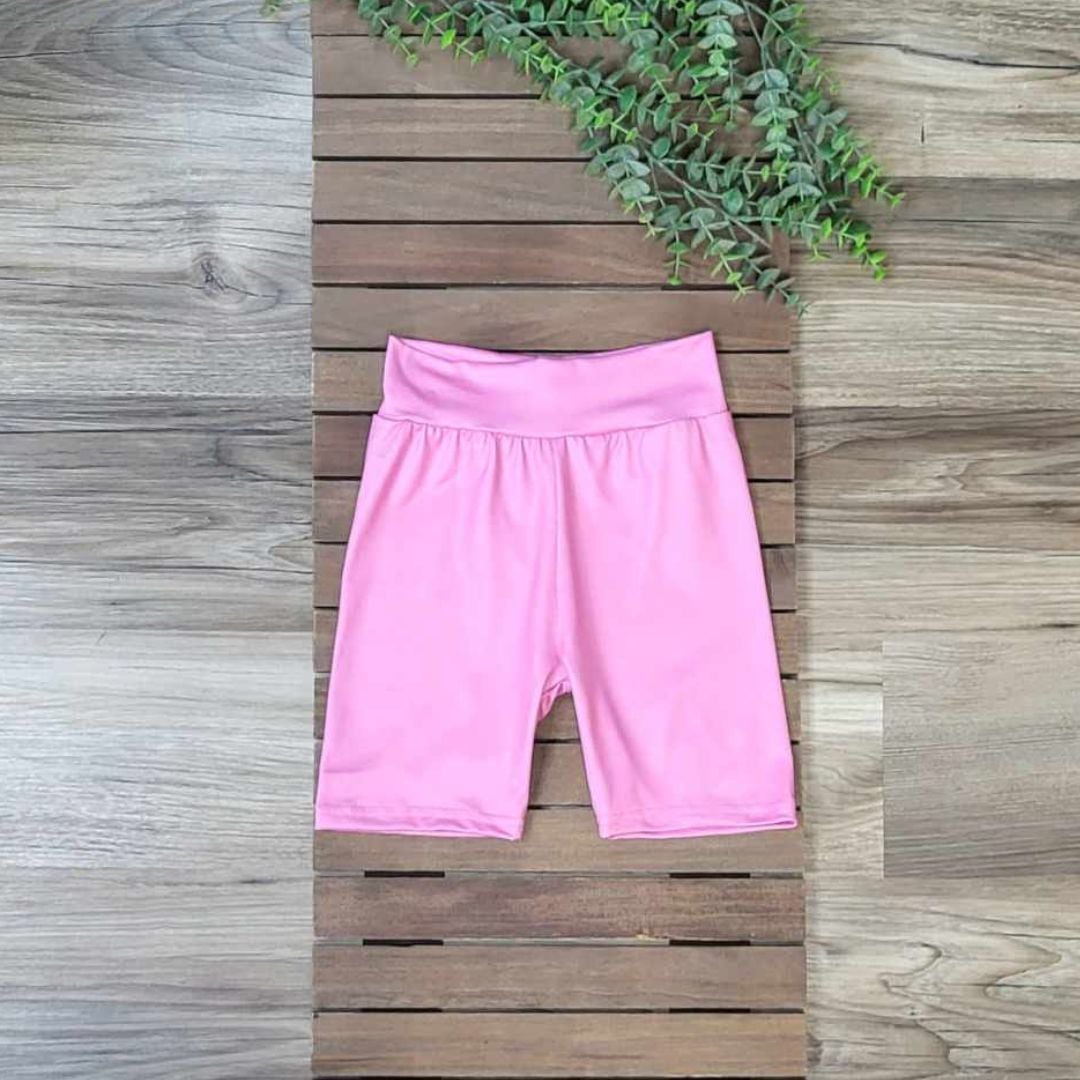 Pink Biker Shorts with Yoga Waistband A Touch of Magnolia Boutique