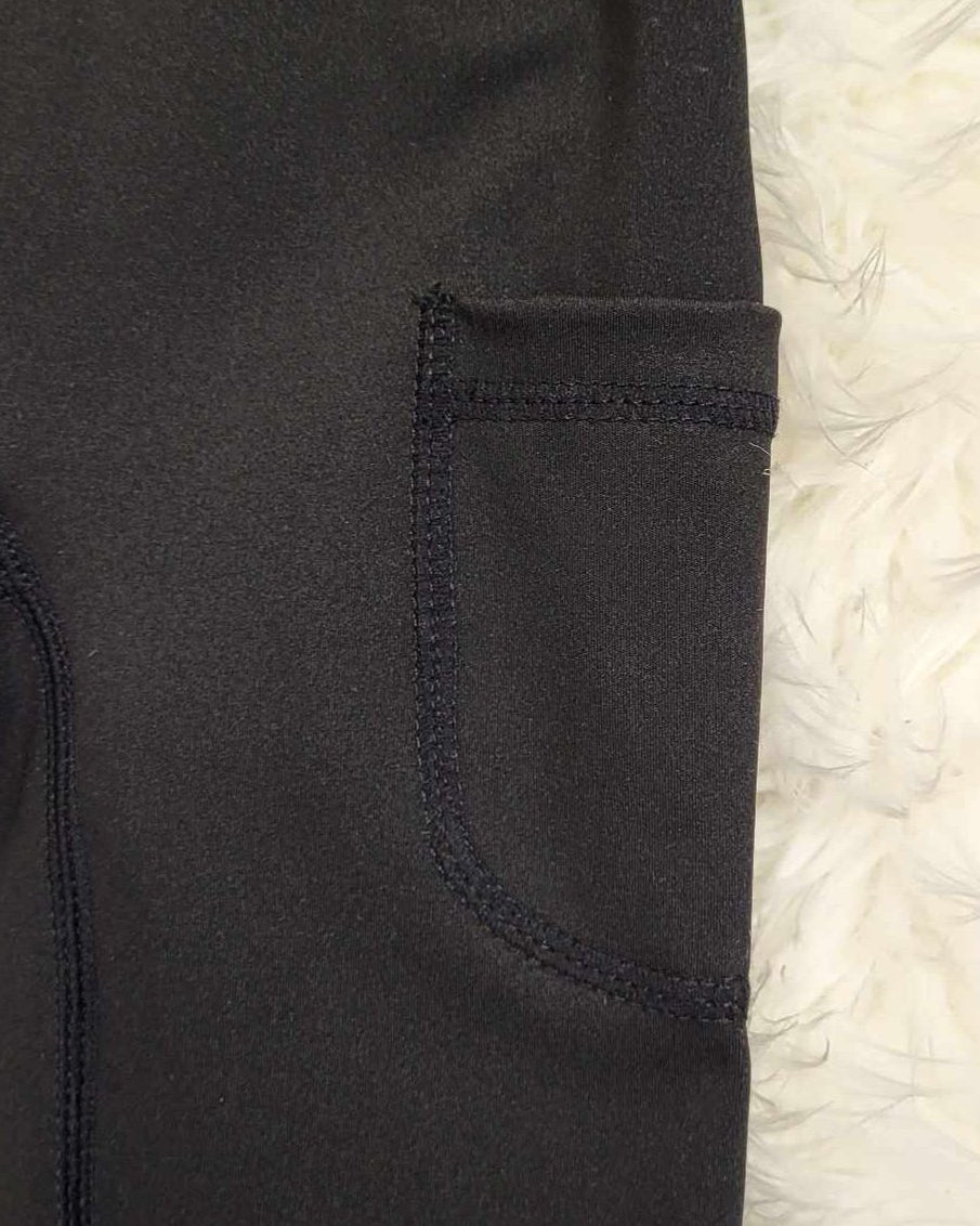 Girls Black Pocket Yoga Leggings A Touch of Magnolia Boutique