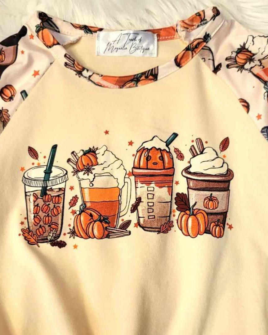 Pumpkin and Spice Front Tie Top A Touch of Magnolia Boutique