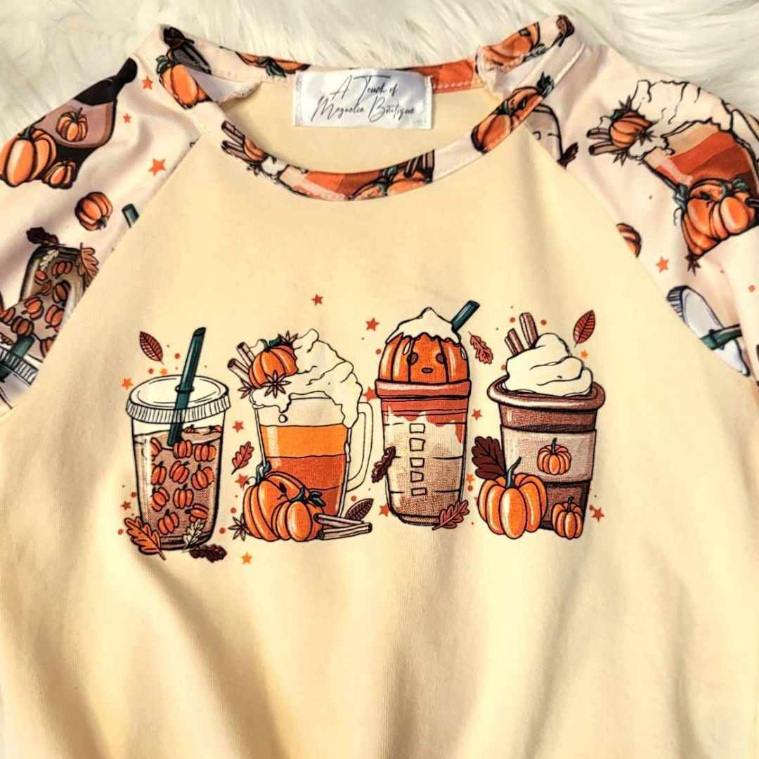 Pumpkin and Spice Front Tie Top A Touch of Magnolia Boutique