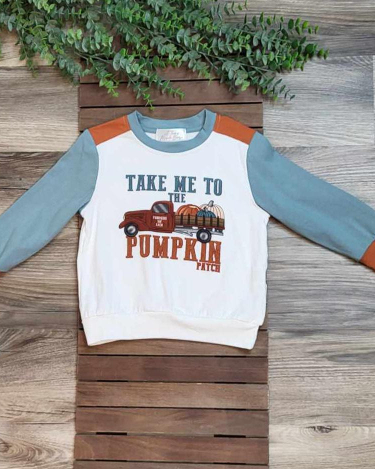 Boys Truck Take Me to the Pumpkin Patch Top A Touch of Magnolia Boutique