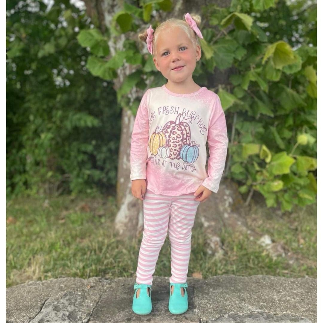 Pumpkin Patch Legging & Leopard Denim Shorts Set A Touch of Magnolia Boutique