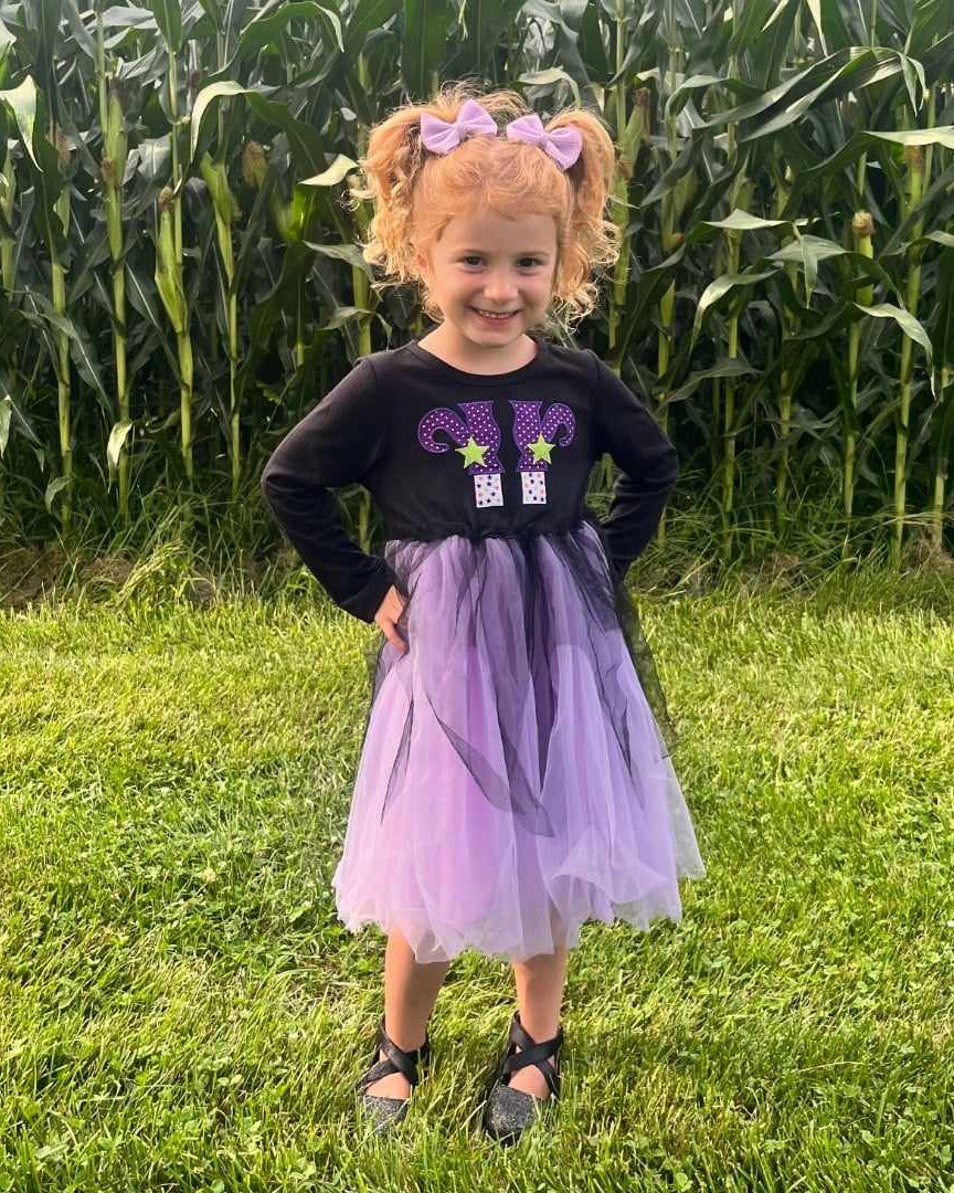 Purple Tulle Halloween Witchy Dress A Touch of Magnolia Boutique