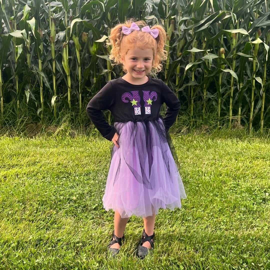 Purple Tulle Halloween Witchy Dress A Touch of Magnolia Boutique