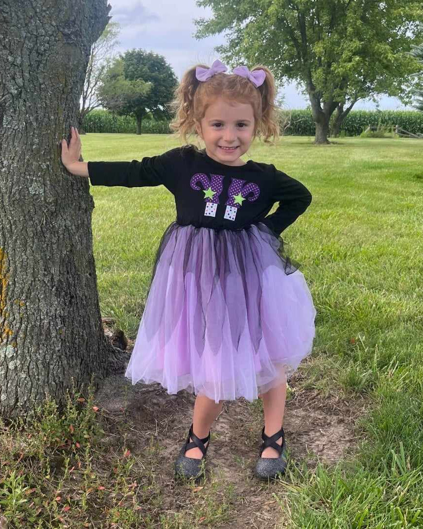 Purple Tulle Halloween Witchy Dress A Touch of Magnolia Boutique