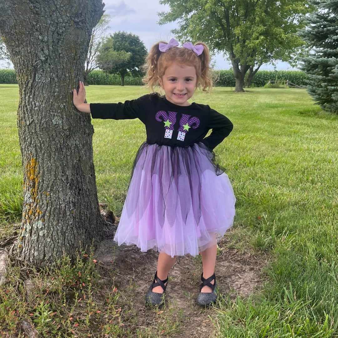 Purple Tulle Halloween Witchy Dress A Touch of Magnolia Boutique
