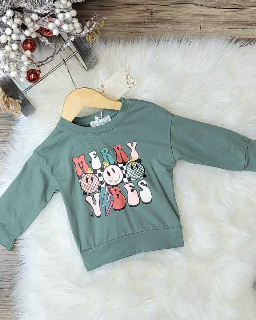 Mom & Me Merry Vibes Top-Kids  A Touch of Magnolia Boutique   