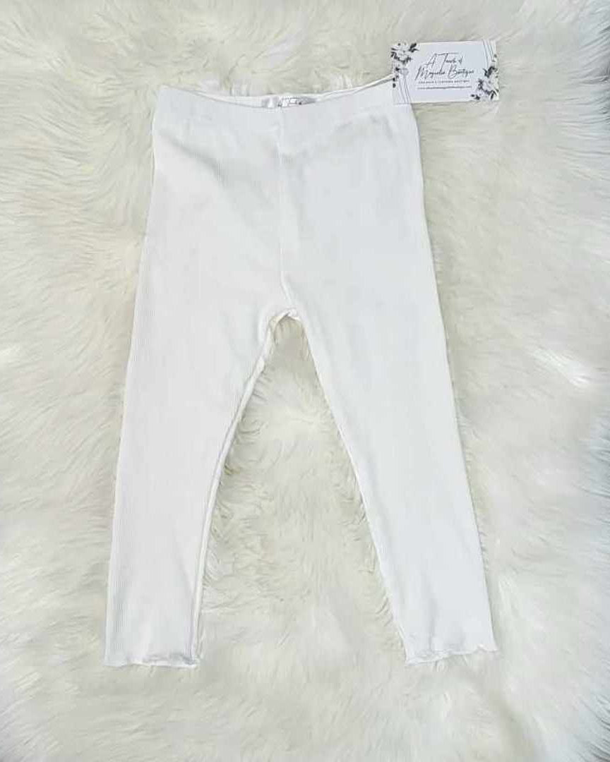 White Ribbed Leggings A Touch of Magnolia Boutique
