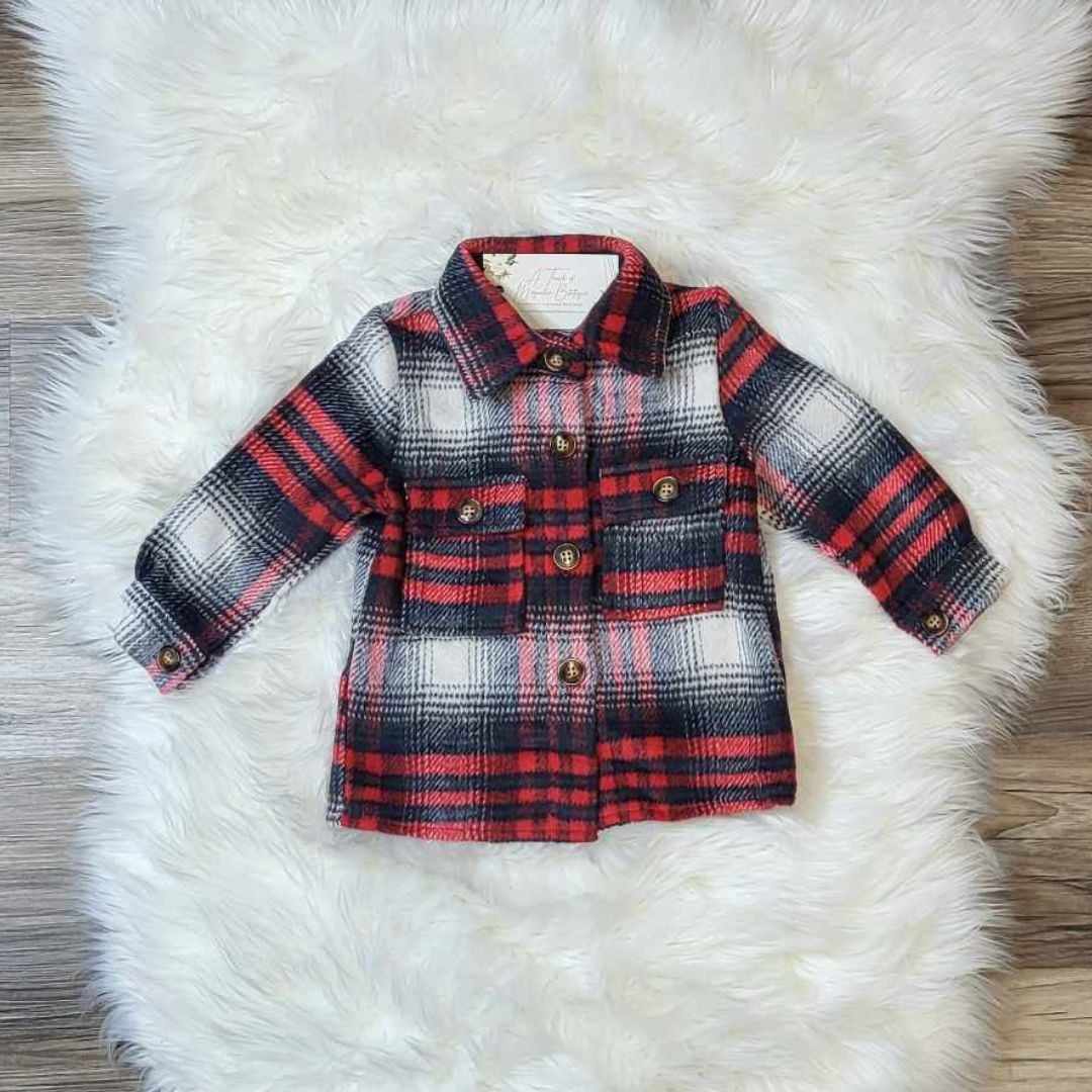 Mom & Me Red Plaid Shacket-Kids  A Touch of Magnolia Boutique   