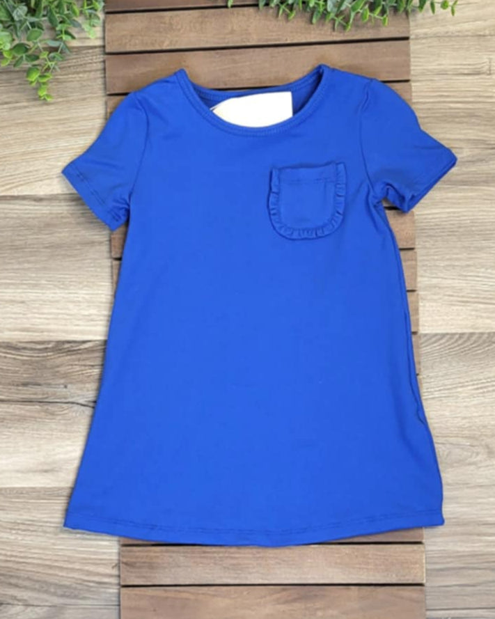 Royal Blue T-Shirt Dress A Touch of Magnolia Boutique