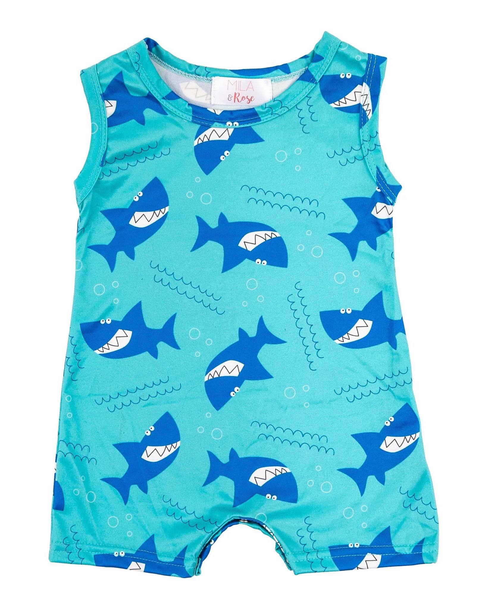 Sharky Shorty One-Piece Romper A Touch of Magnolia Boutique
