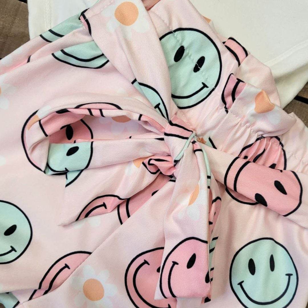 Baby Girl Smiley Choose Happy Shorts Set A Touch of Magnolia Boutique