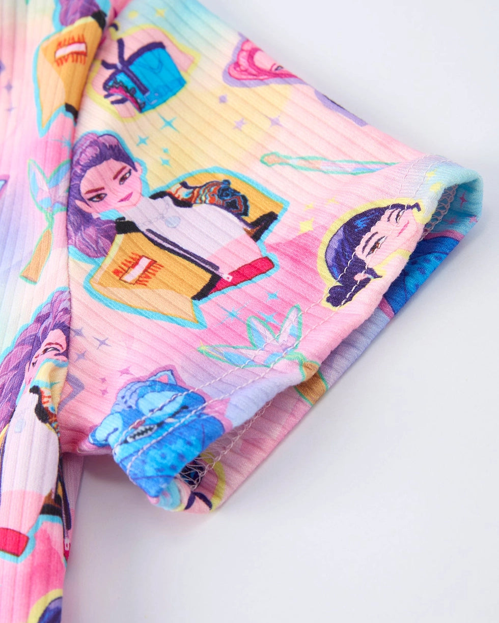 Pop Star Short Sleeve Twirl Dress A Touch of Magnolia Boutique