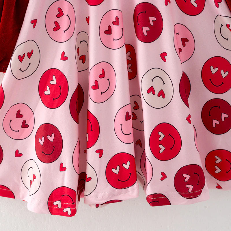 Velvet Smiley Valentine's Dress A Touch of Magnolia Boutique