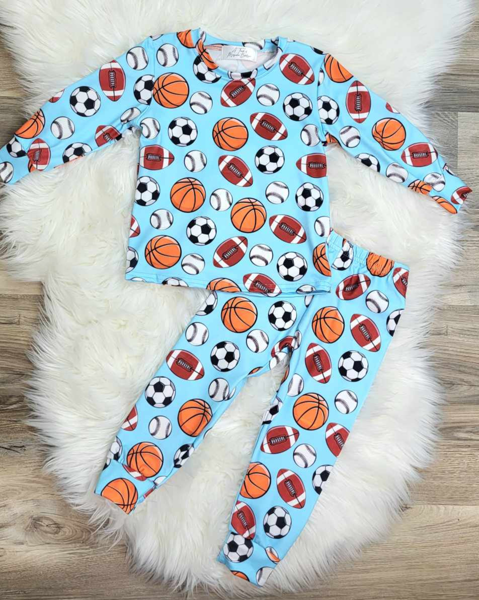 Boys Sports Themed Pajamas A Touch of Magnolia Boutique