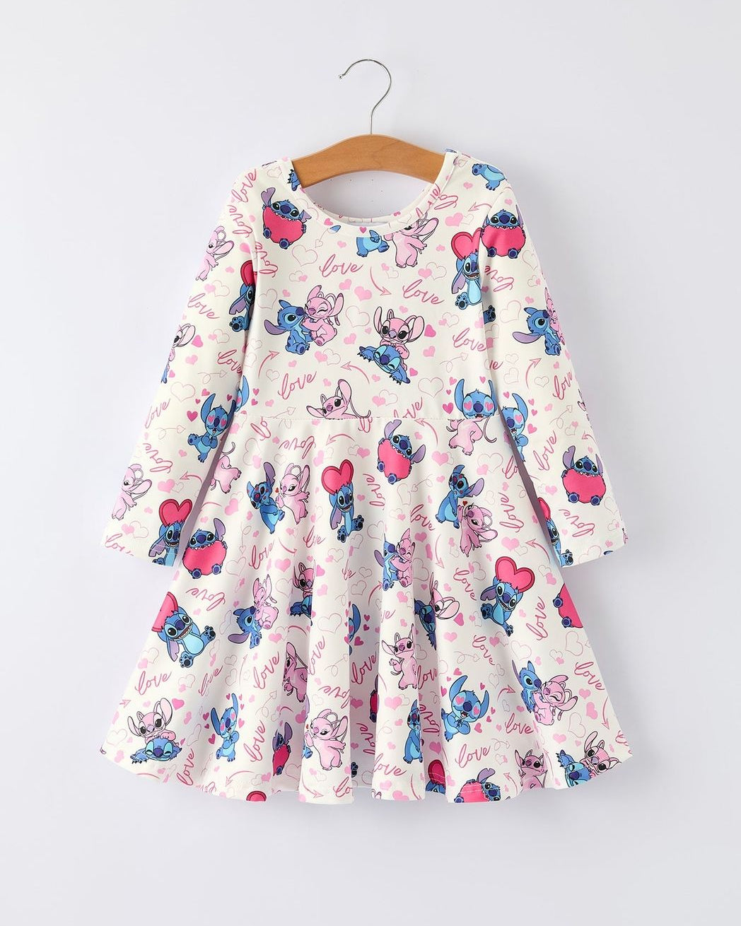 Blue and Pink Aliens Love Hearts Dress A Touch of Magnolia Boutique