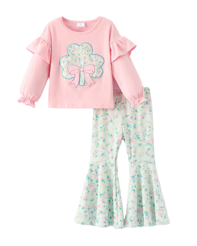 Lucky Clover Bow Two-Piece Set A Touch of Magnolia Boutique