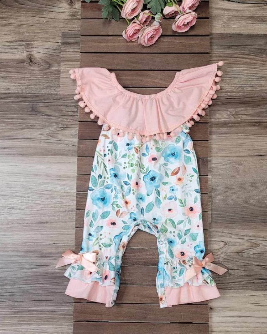 Baby Girl Summer Floral Romper A Touch of Magnolia Boutique