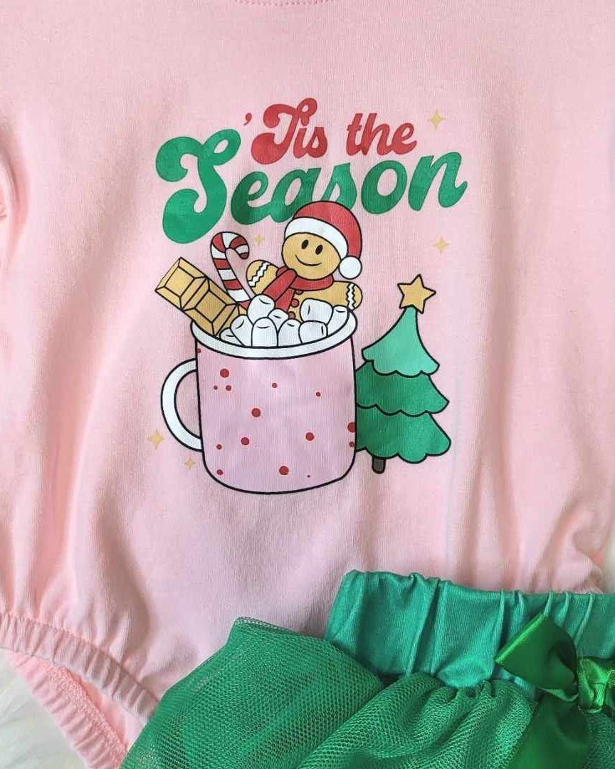 Baby Girl Tis the Season Green Tulle Skirt Set A Touch of Magnolia Boutique