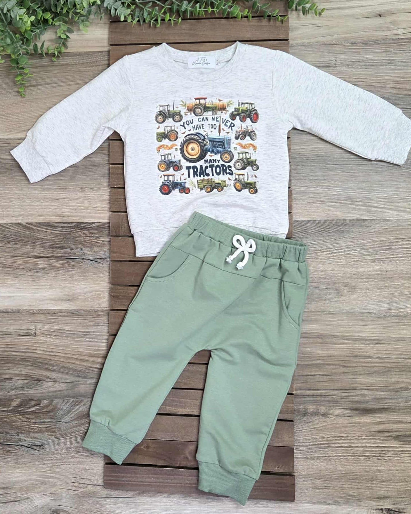 Never Too Many Tractors Jogger Set- Baby & Toddler Boys A Touch of Magnolia Boutique