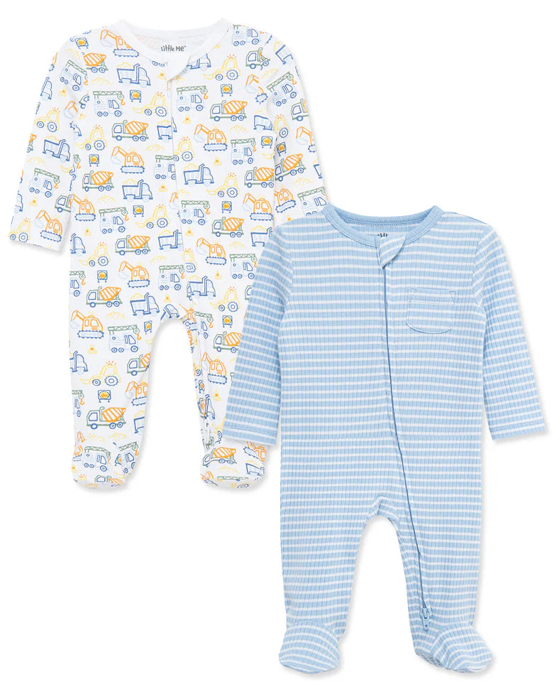 2-Pack Bamboo/Cotton Blend Zippies Trucks and Stripes A Touch of Magnolia Boutique