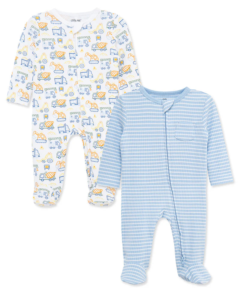 2-Pack Bamboo/Cotton Blend Zippies Trucks and Stripes A Touch of Magnolia Boutique