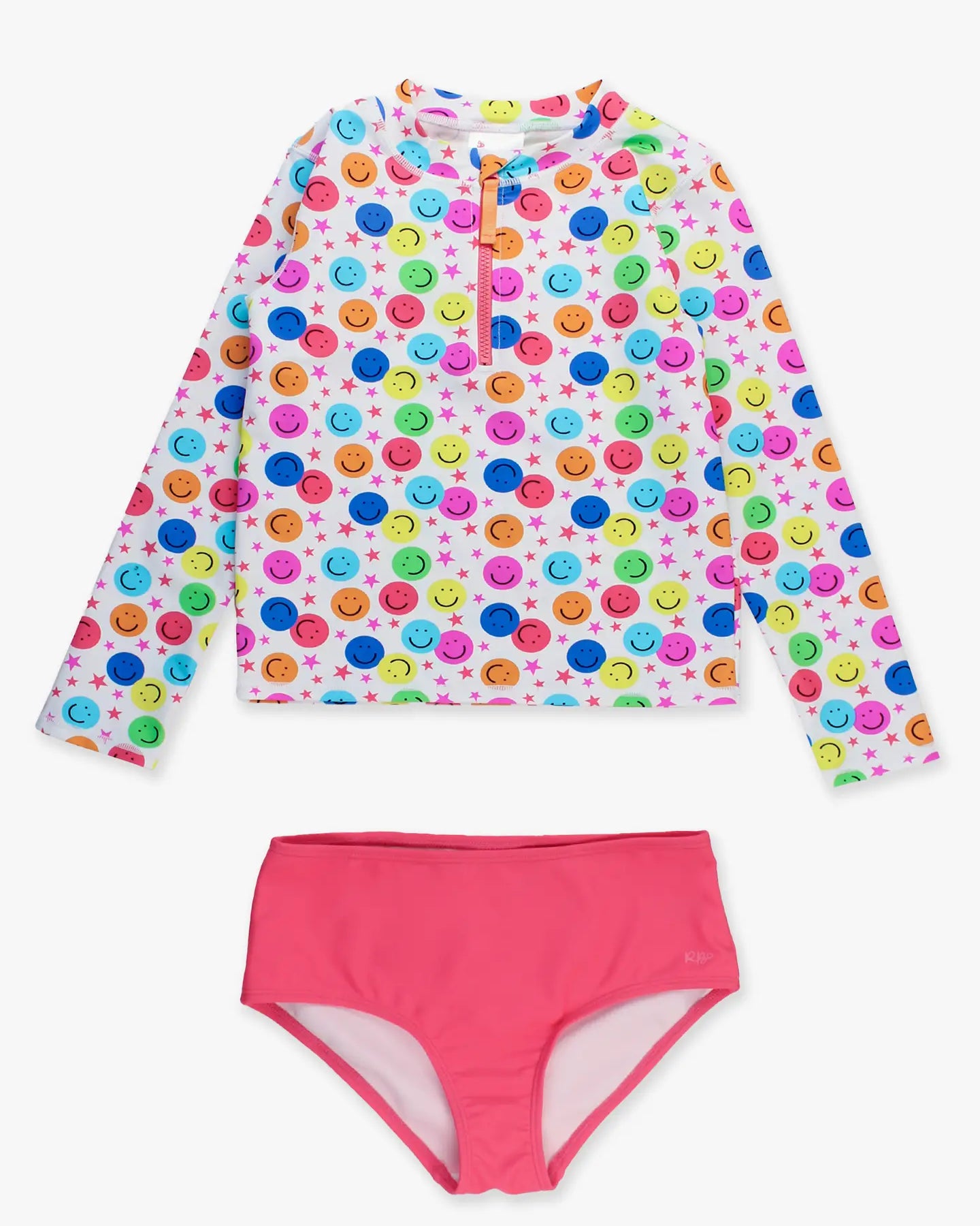 Tween Star Smile Long Sleeve Zipper Rash Guard 2 Piece Swimsuit A Touch of Magnolia Boutique
