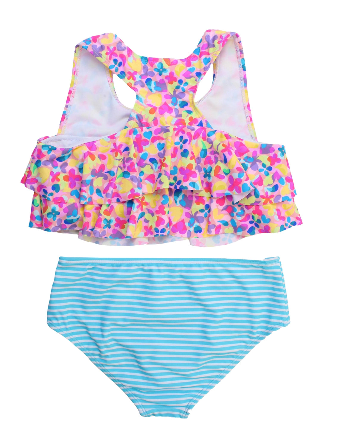 Tween Girls Vibrant Neon Flounce Bikini 2-Piece Swimsuit A Touch of Magnolia Boutique