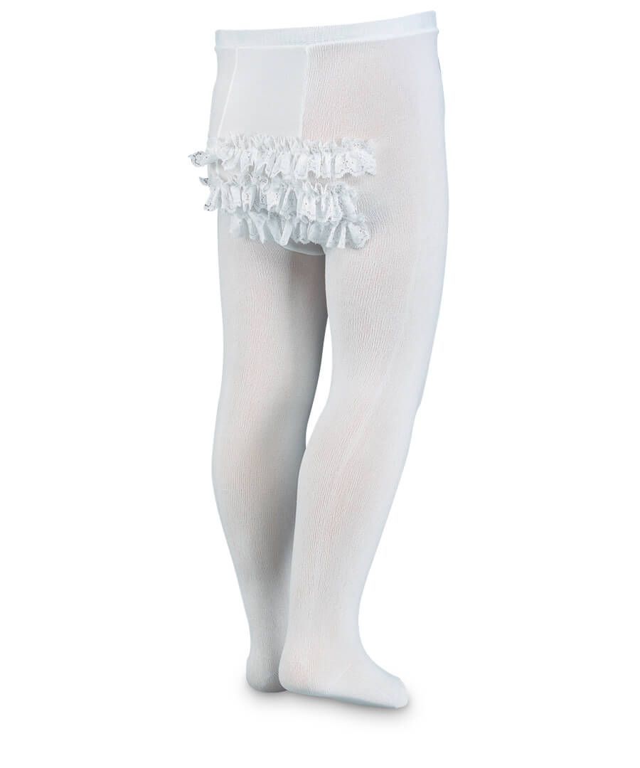 Baby Girl Microfiber Rhumba Lace Tights A Touch of Magnolia Boutique