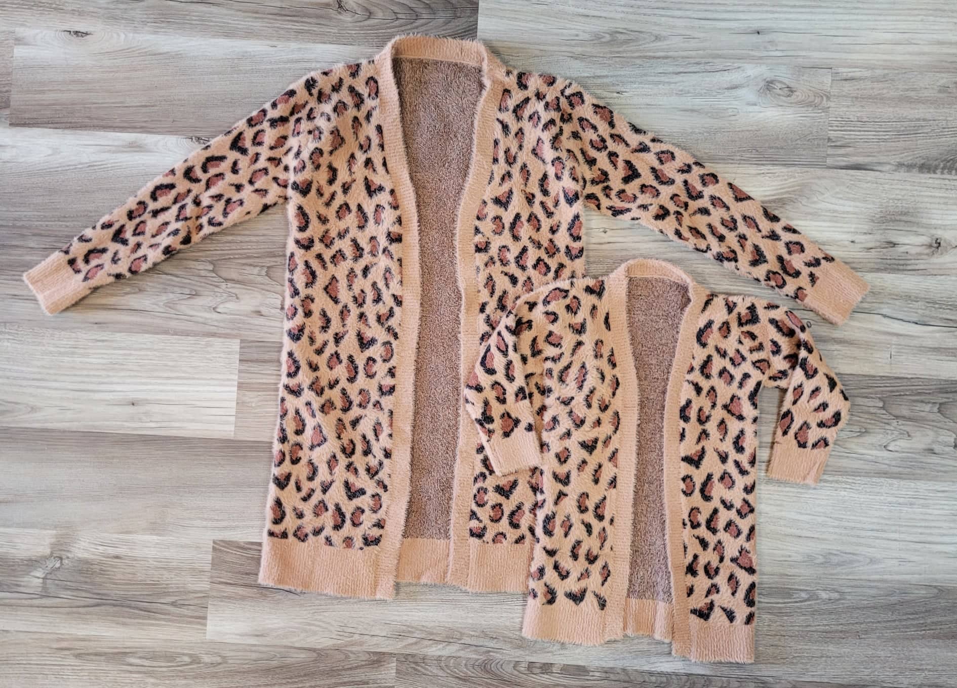 Leopard Long Fuzzy Cardigan-Mom & Me-Kids A Touch of Magnolia Boutique
