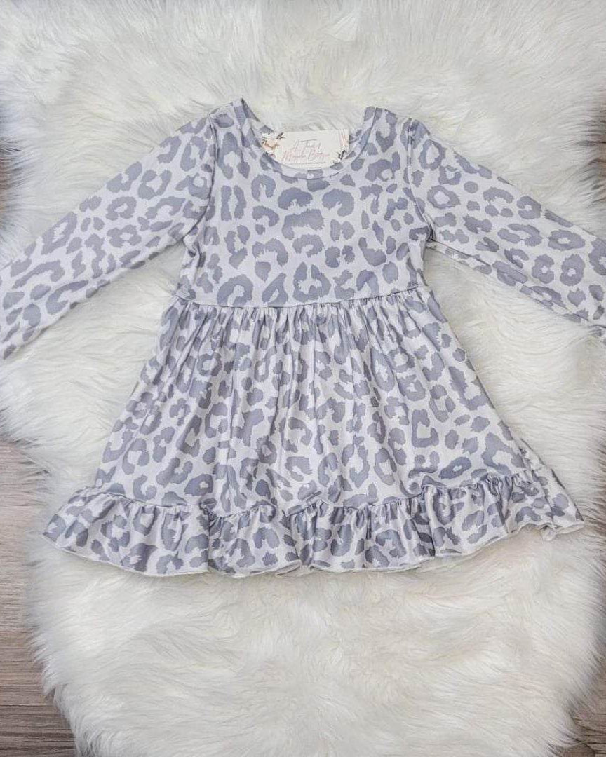 Grey Leopard Girls Boutique Dress  A Touch of Magnolia Boutique   