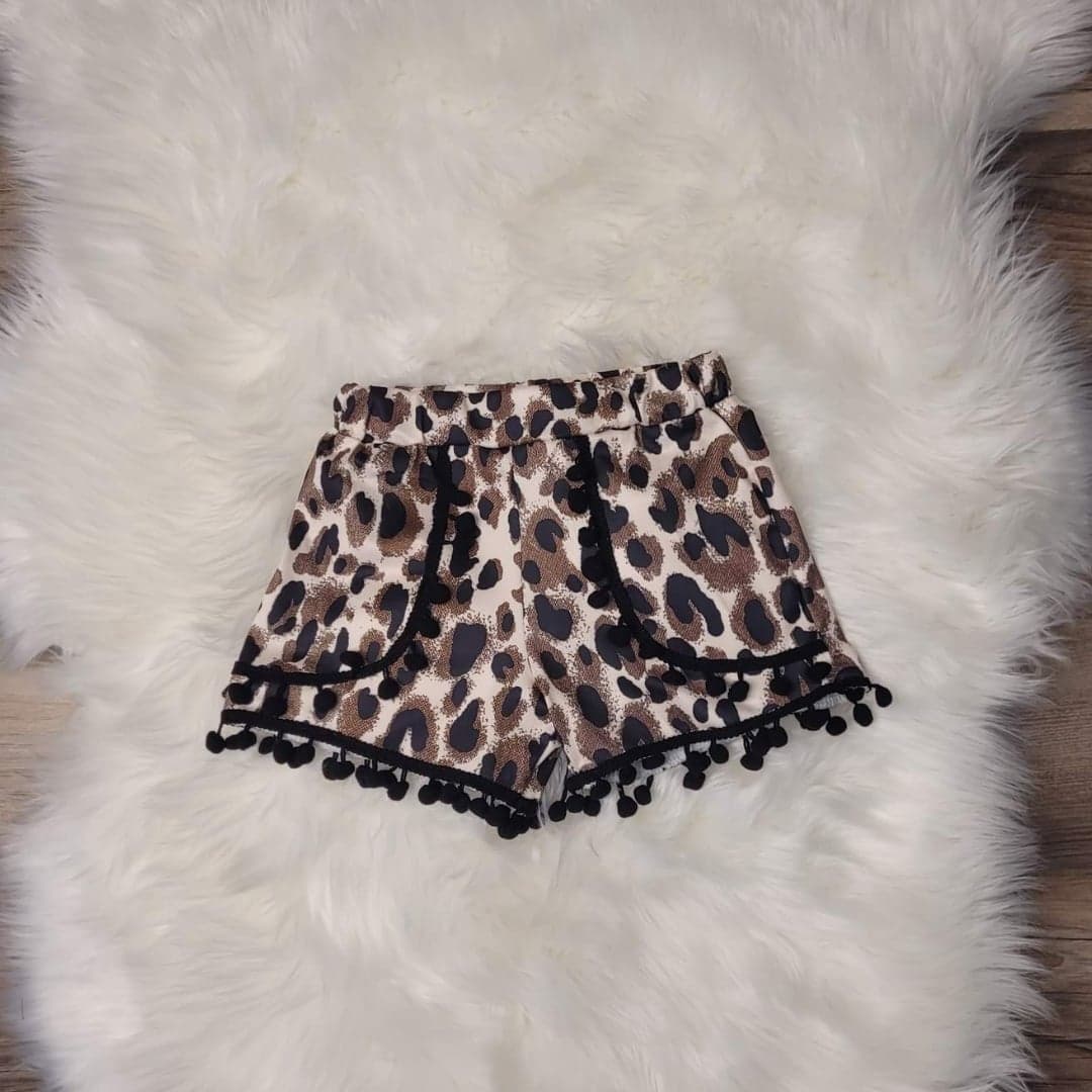Leopard Pom Pom Shorts A Touch of Magnolia Boutique