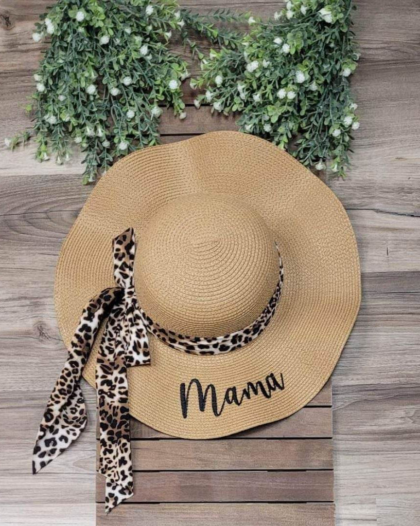 Mama Floppy Straw Sun hat A Touch of Magnolia Boutique