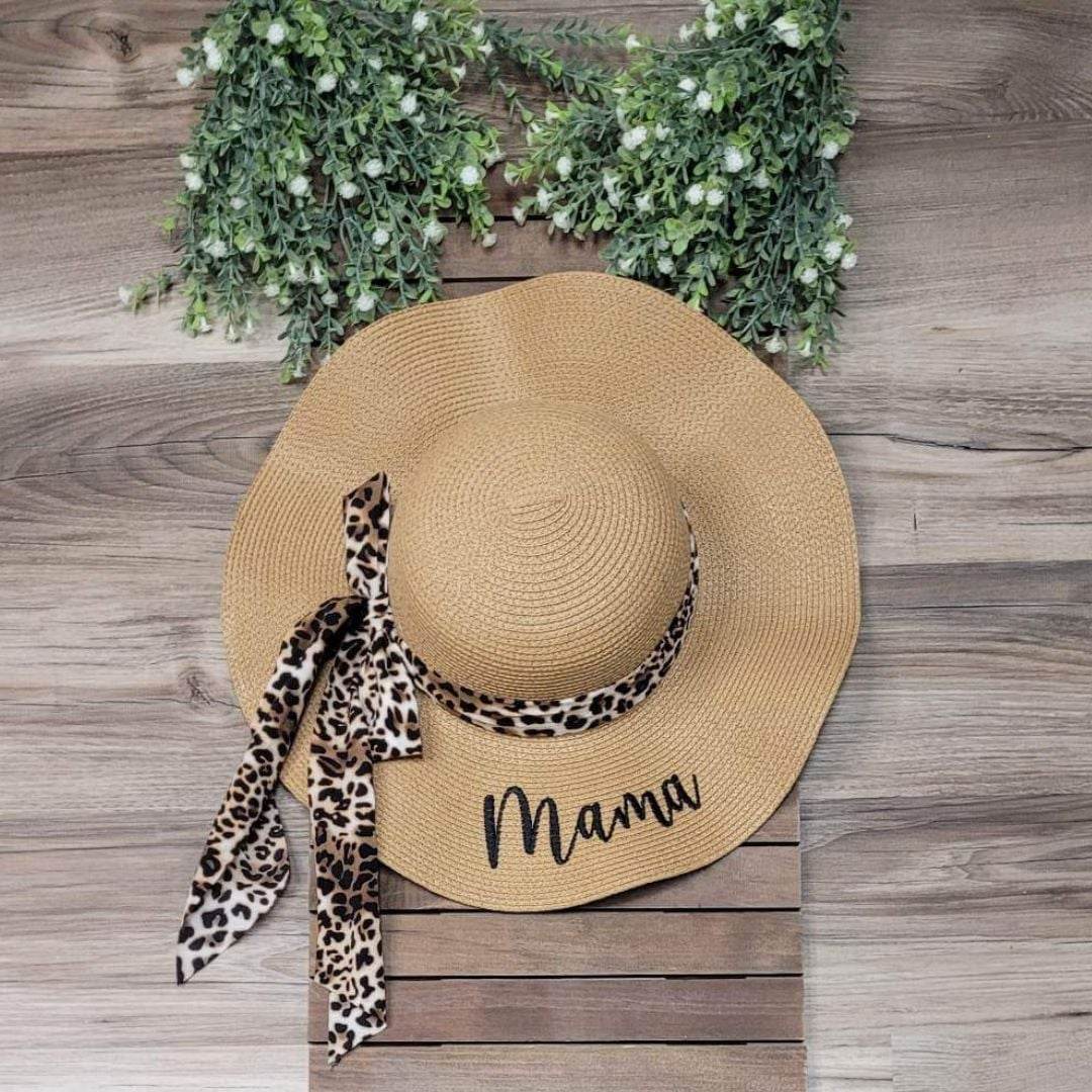 Mama Floppy Straw Sun hat A Touch of Magnolia Boutique