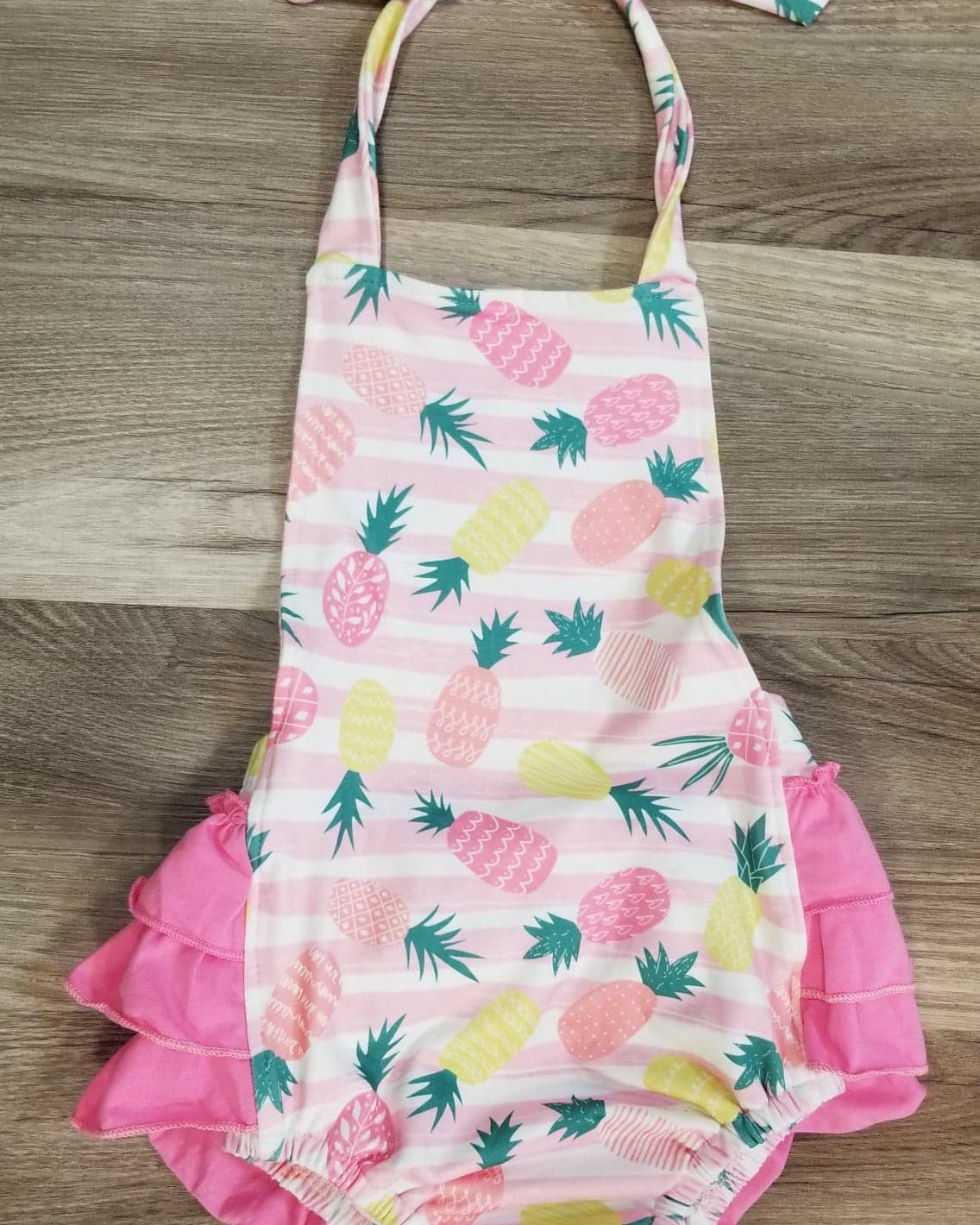 Pineapple Bubble Ruffle Romper A Touch of Magnolia Boutique