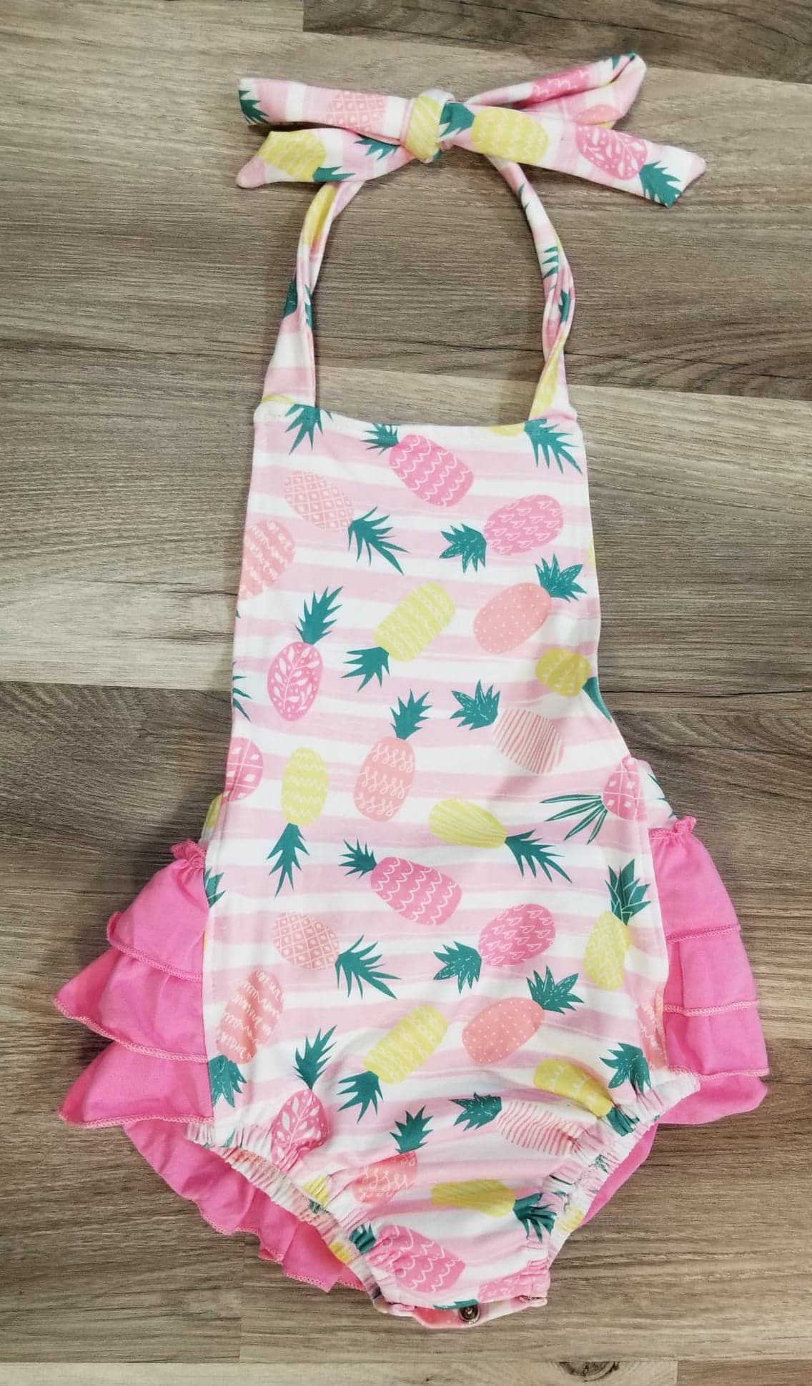 Pineapple Bubble Ruffle Romper A Touch of Magnolia Boutique