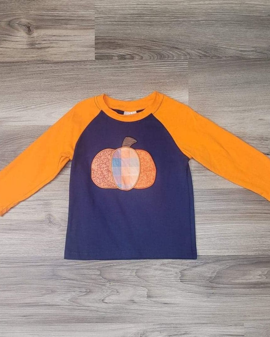 Navy Blue Pumpkin Top A Touch of Magnolia Boutique