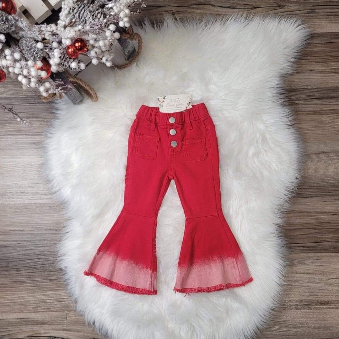 Red Ombre Denim Bell Jeans A Touch of Magnolia Boutique