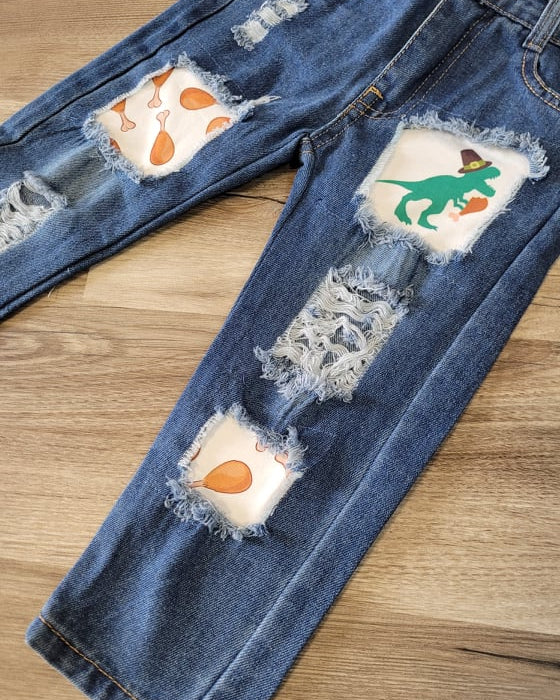 Boys Happy Rex Giving Distressed Denim Set A Touch of Magnolia Boutique