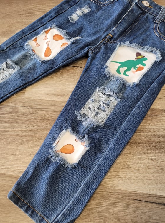 Boys Happy Rex Giving Distressed Denim Set A Touch of Magnolia Boutique