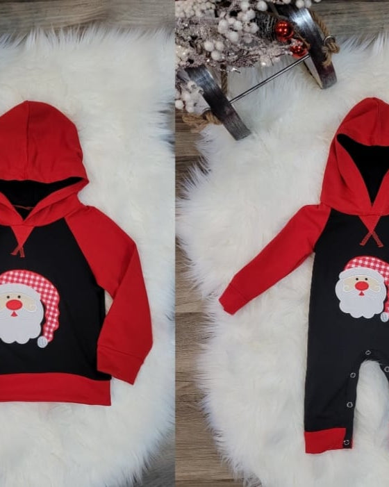 Boys Hooded Santa Top A Touch of Magnolia Boutique