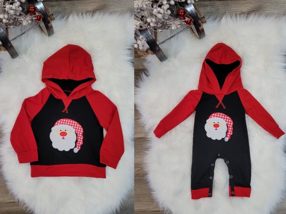 Baby Boy Hooded Santa Romper  A Touch of Magnolia Boutique   